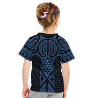 Kikorangi Maori Ta Moko Poutama Art Kid T Shirt
