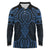 Kikorangi Maori Ta Moko Poutama Art Long Sleeve Polo Shirt