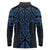Kikorangi Maori Ta Moko Poutama Art Long Sleeve Polo Shirt