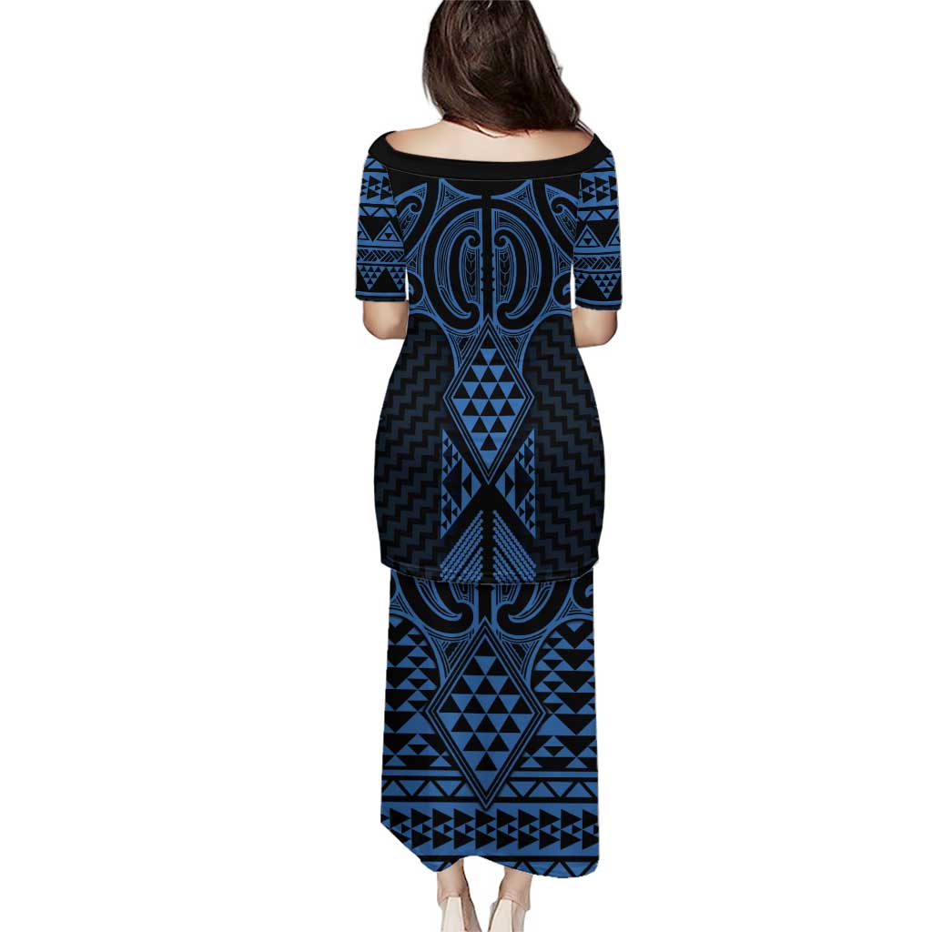 Kikorangi Maori Ta Moko Poutama Art Puletasi