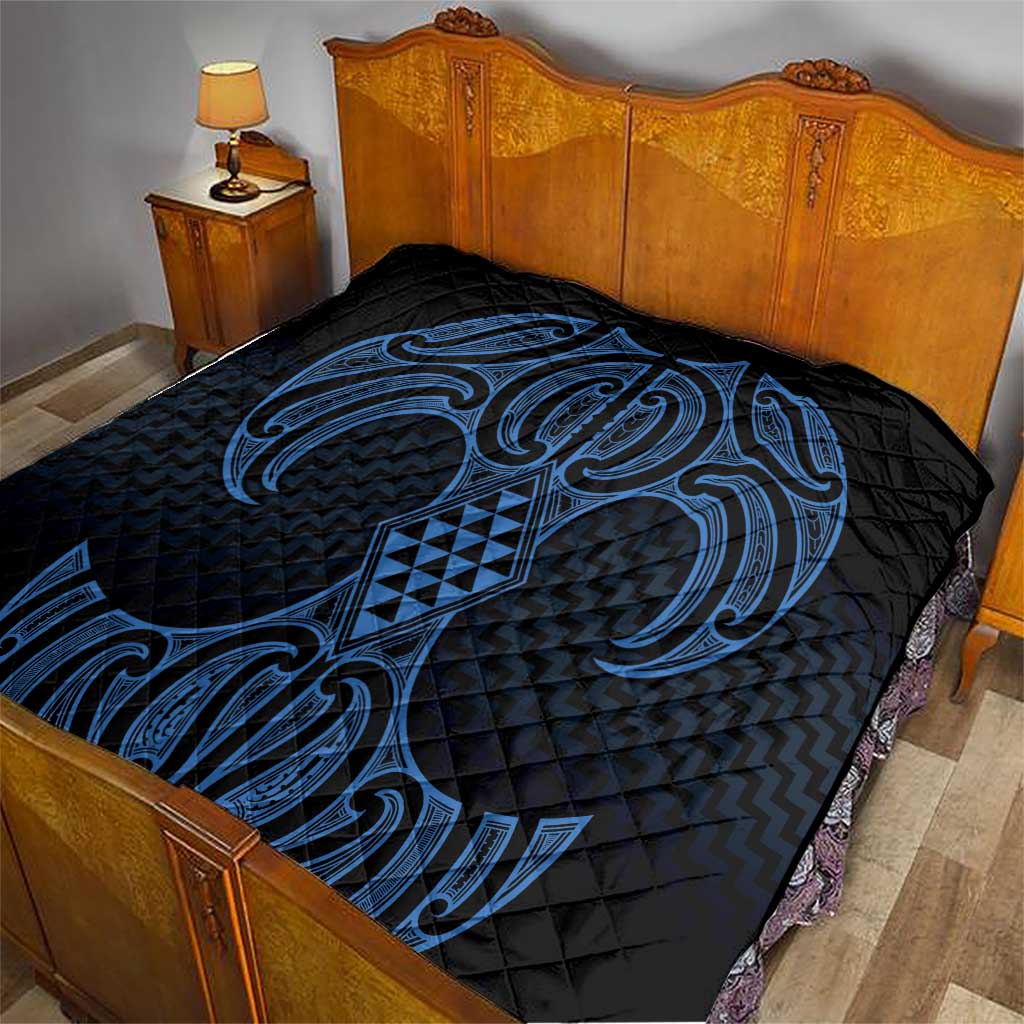Kikorangi Maori Ta Moko Poutama Art Quilt