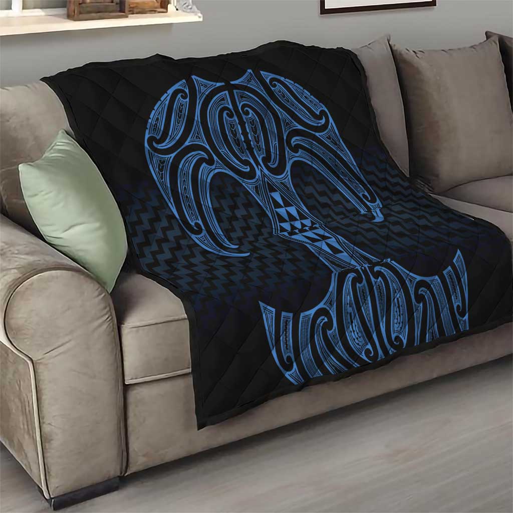 Kikorangi Maori Ta Moko Poutama Art Quilt