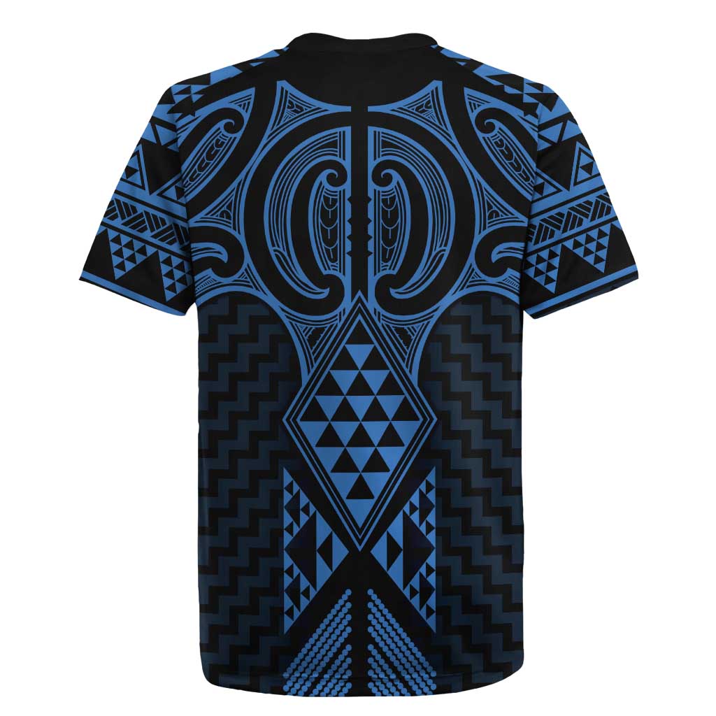 Kikorangi Maori Ta Moko Poutama Art Rugby Jersey