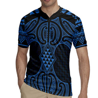 Kikorangi Maori Ta Moko Poutama Art Rugby Jersey