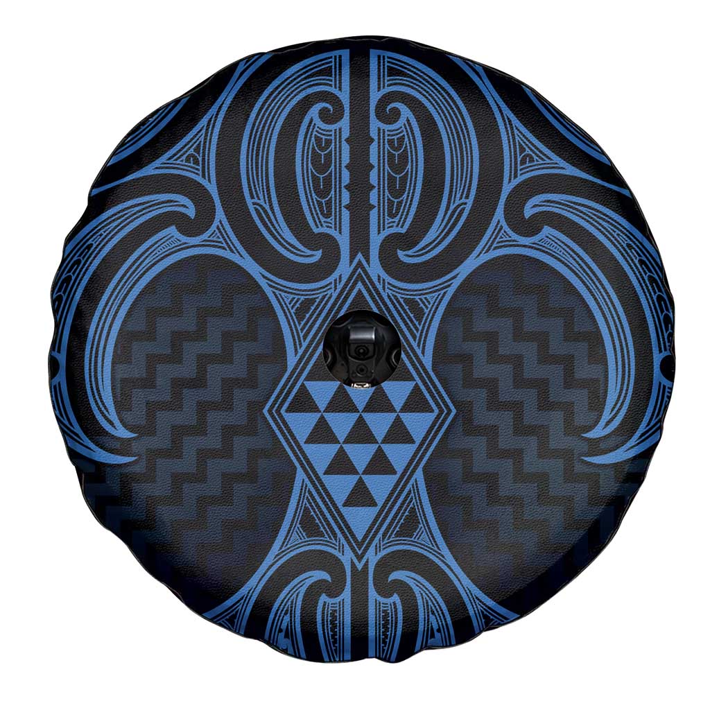 Kikorangi Maori Ta Moko Poutama Art Spare Tire Cover