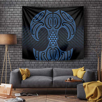 Kikorangi Maori Ta Moko Poutama Art Tapestry