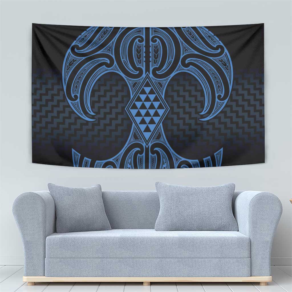 Kikorangi Maori Ta Moko Poutama Art Tapestry