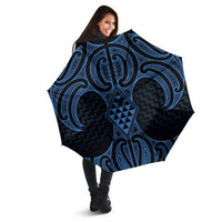 Kikorangi Maori Ta Moko Poutama Art Umbrella - Polynesian Pride