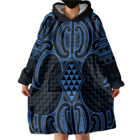 Kikorangi Maori Ta Moko Poutama Art Wearable Blanket Hoodie