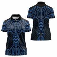 Kikorangi Maori Ta Moko Poutama Art Women Polo Shirt