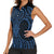 Kikorangi Maori Ta Moko Poutama Art Women Sleeveless Polo Shirt