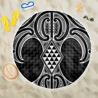 Ma Maori Ta Moko Poutama Art Beach Blanket