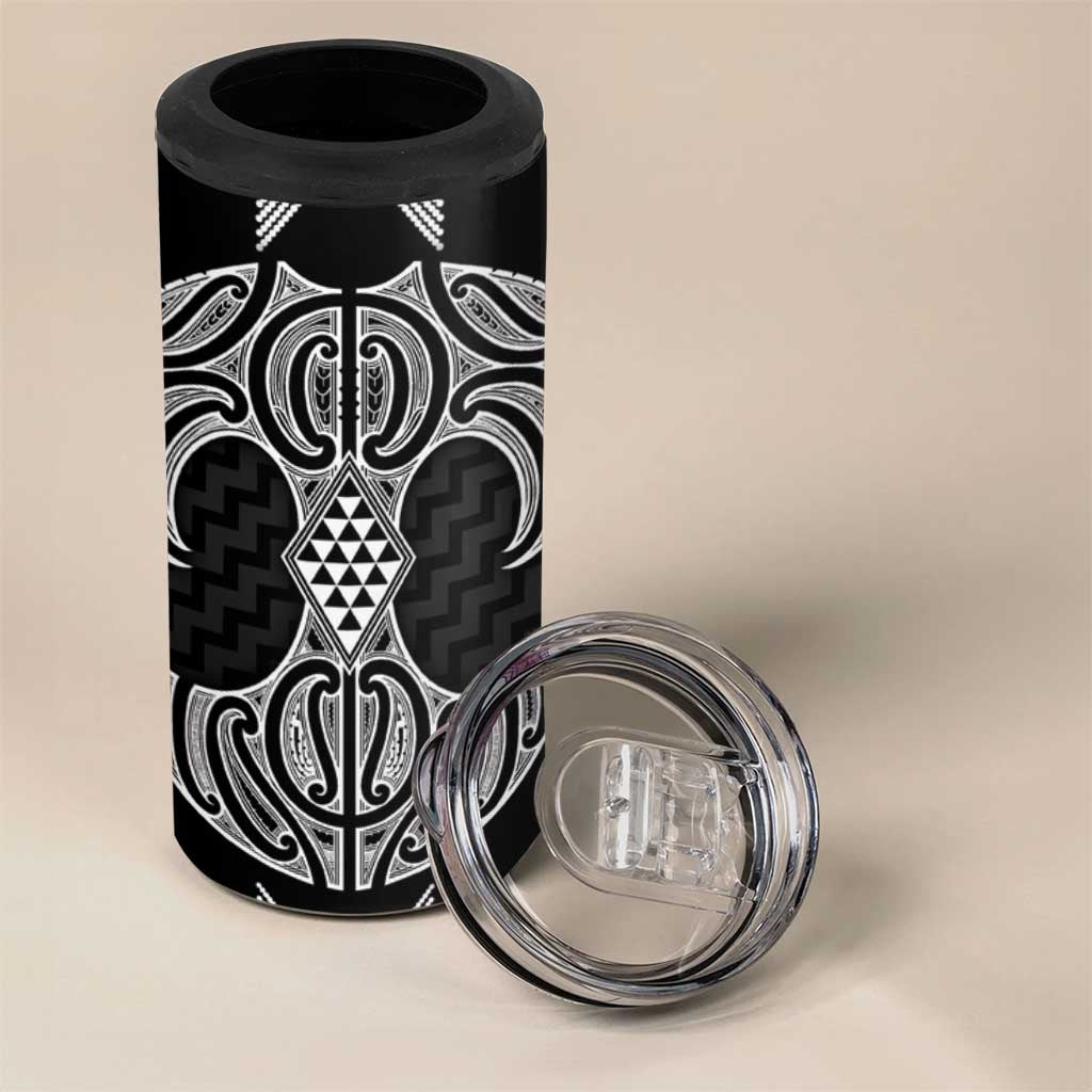 Ma Maori Ta Moko Poutama Art 4 in 1 Can Cooler Tumbler