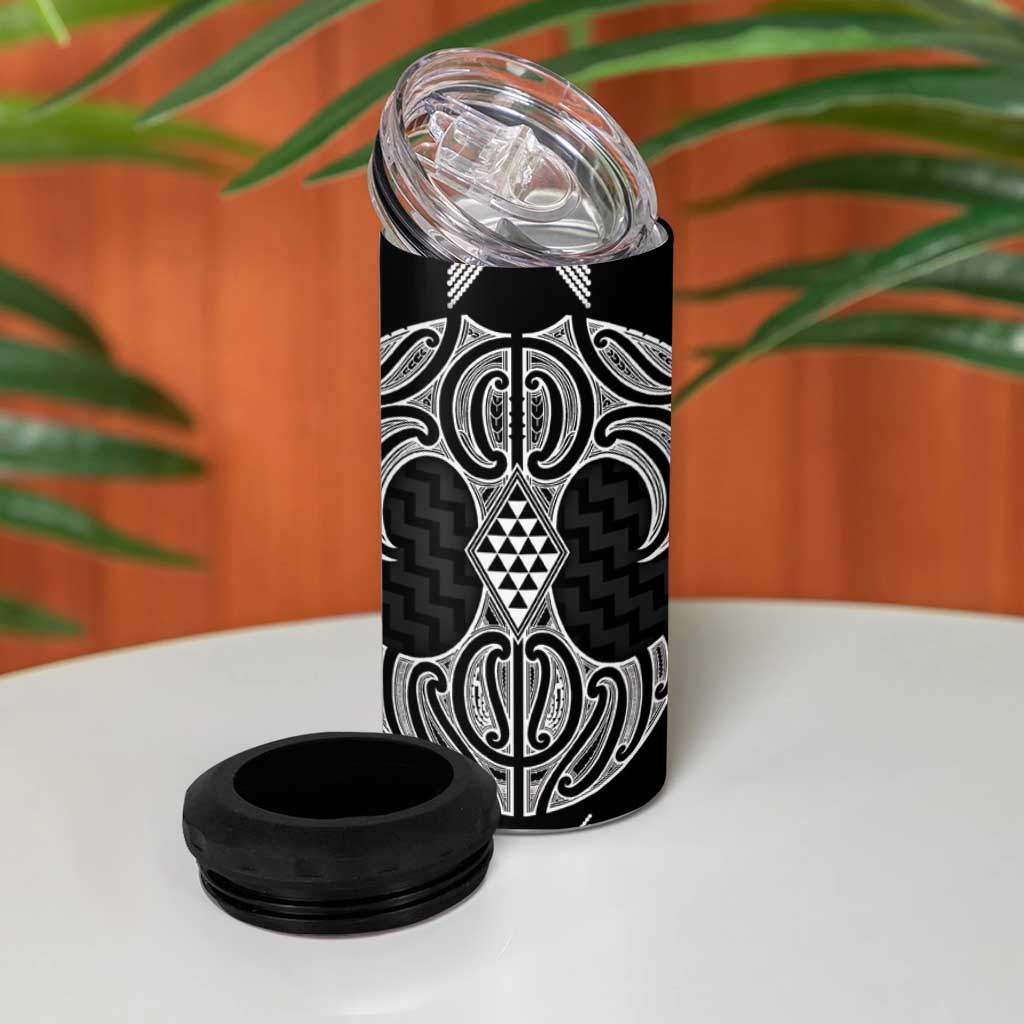 Ma Maori Ta Moko Poutama Art 4 in 1 Can Cooler Tumbler