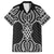 Ma Maori Ta Moko Poutama Art Family Matching Off The Shoulder Long Sleeve Dress and Hawaiian Shirt