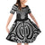 Ma Maori Ta Moko Poutama Art Family Matching Off Shoulder Short Dress and Hawaiian Shirt