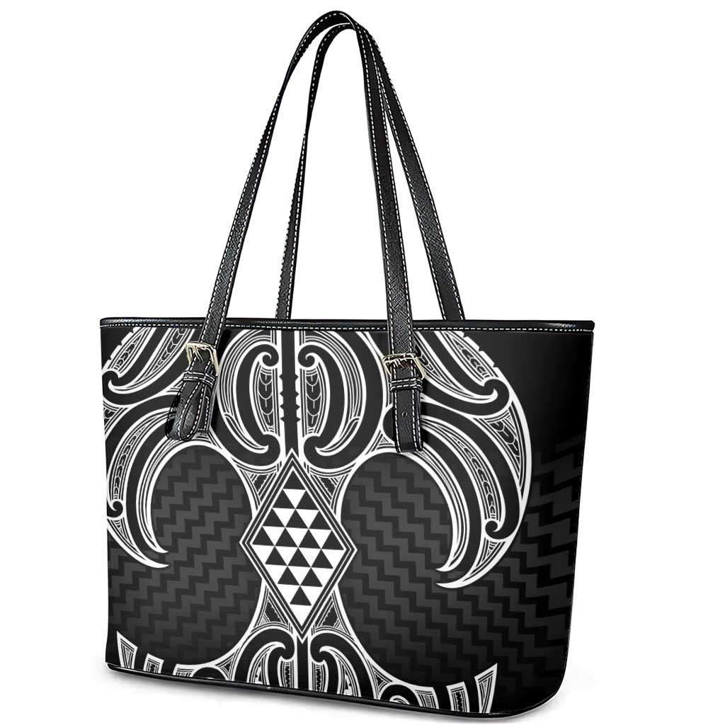 Ma Maori Ta Moko Poutama Art Leather Tote Bag