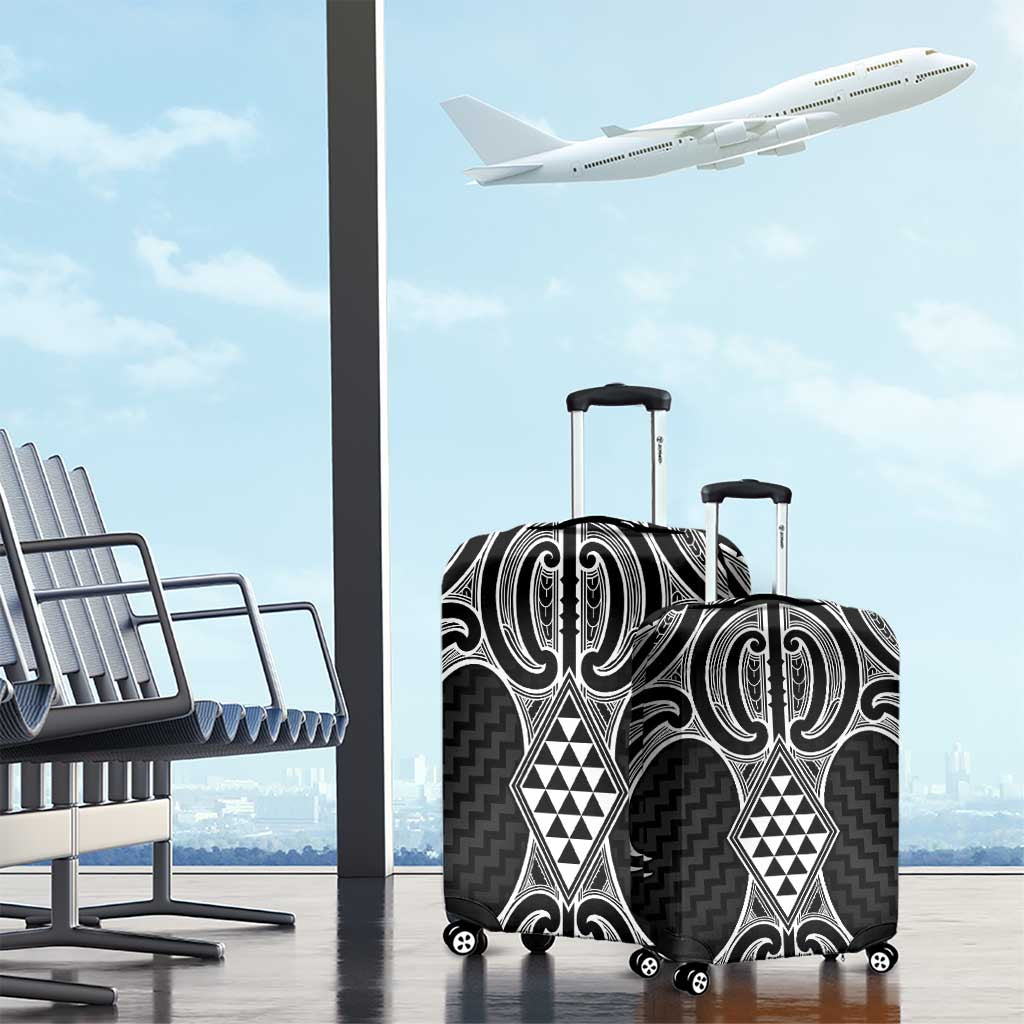Ma Maori Ta Moko Poutama Art Luggage Cover LT9 - Polynesian Pride
