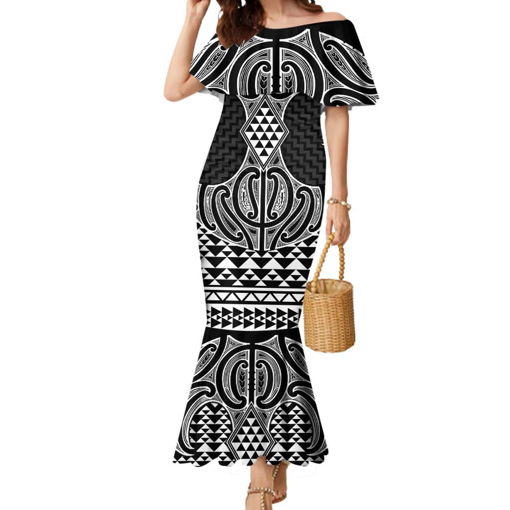 Ma Maori Ta Moko Poutama Art Mermaid Dress
