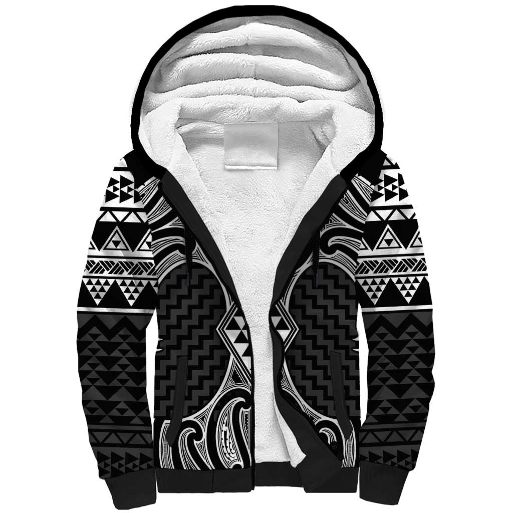 Ma Maori Ta Moko Poutama Art Sherpa Hoodie