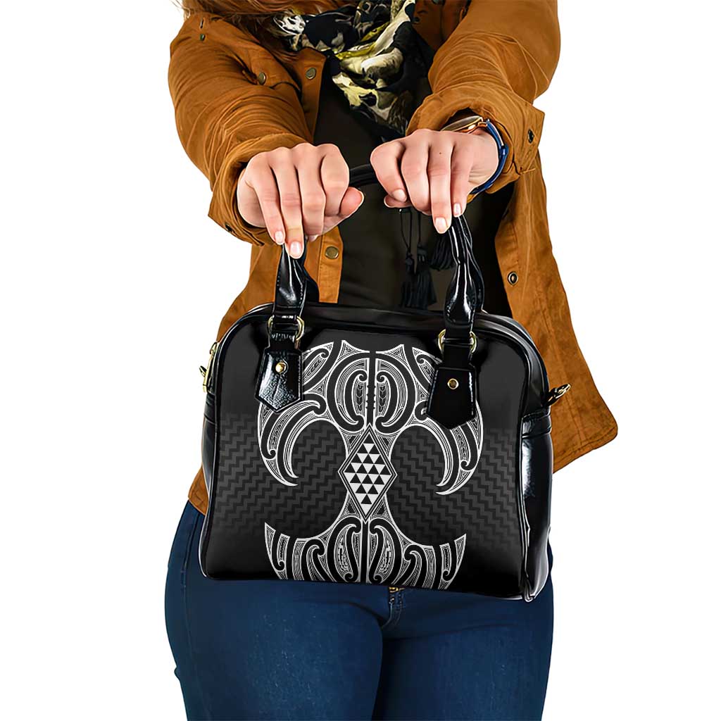 Ma Maori Ta Moko Poutama Art Shoulder Handbag LT9 One Size White - Polynesian Pride