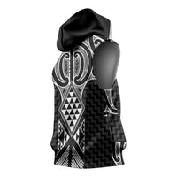 Ma Maori Ta Moko Poutama Art Sleeveless Hoodie - Polynesian Pride