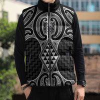Ma Maori Ta Moko Poutama Art Sleeveless Puffer Jacket - Polynesian Pride