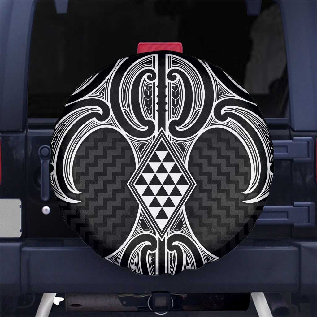 Ma Maori Ta Moko Poutama Art Spare Tire Cover