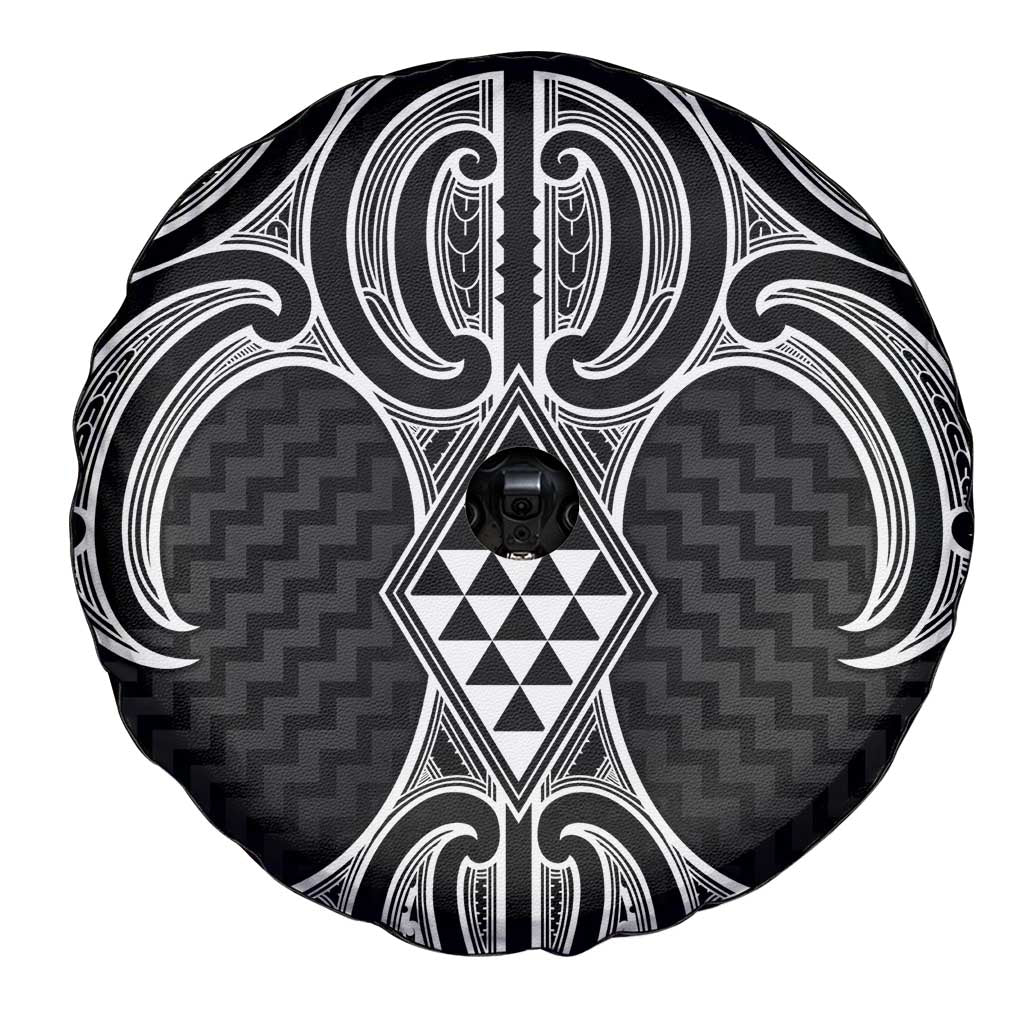 Ma Maori Ta Moko Poutama Art Spare Tire Cover