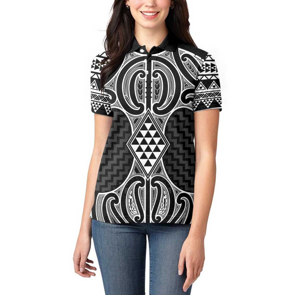 Ma Maori Ta Moko Poutama Art Women Polo Shirt