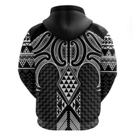 Ma Maori Ta Moko Poutama Art Zip Hoodie