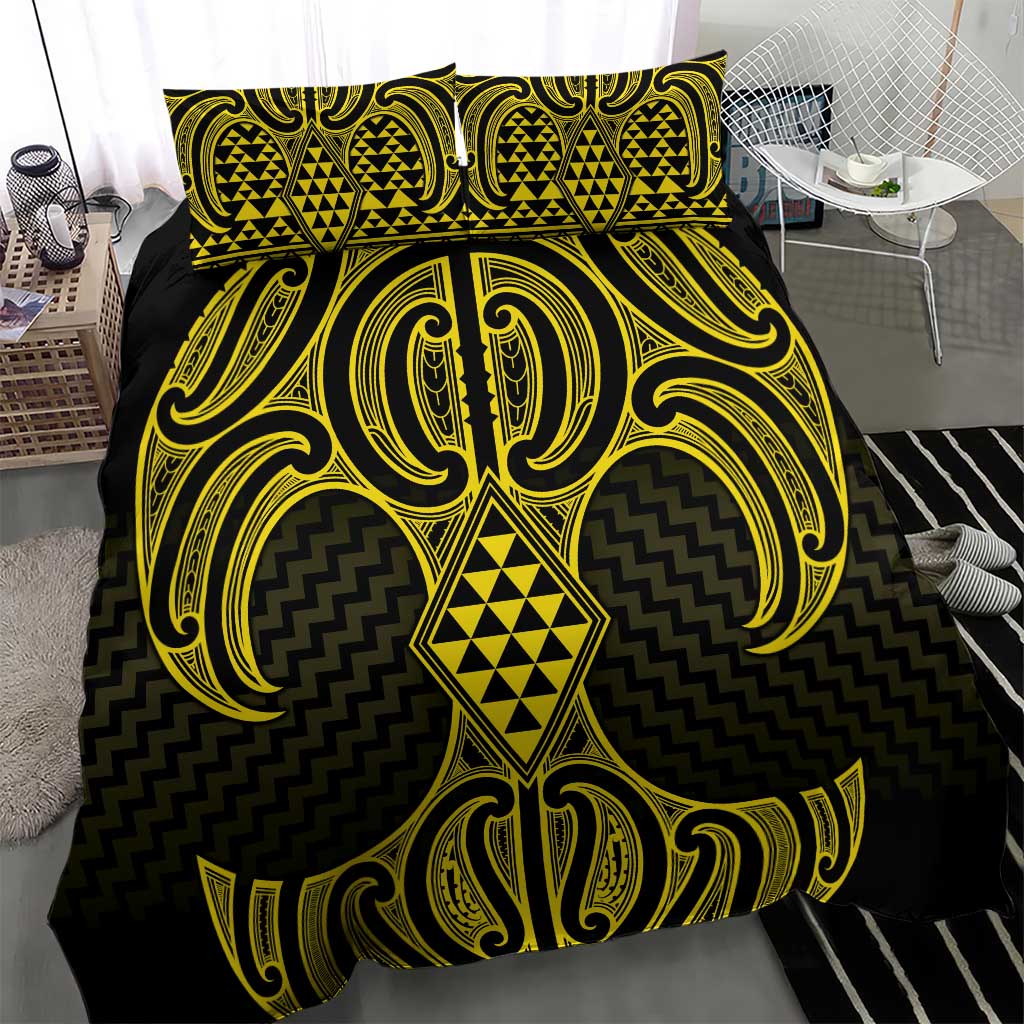 Mahi-dawg Maori Ta Moko Poutama Art Bedding Set