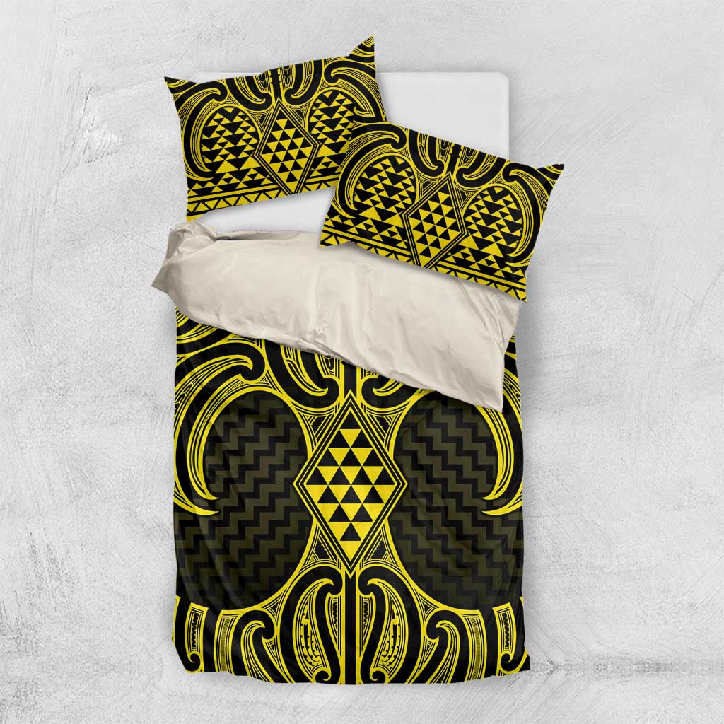 Mahi-dawg Maori Ta Moko Poutama Art Bedding Set