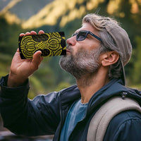 Mahi-dawg Maori Ta Moko Poutama Art 4 in 1 Can Cooler Tumbler