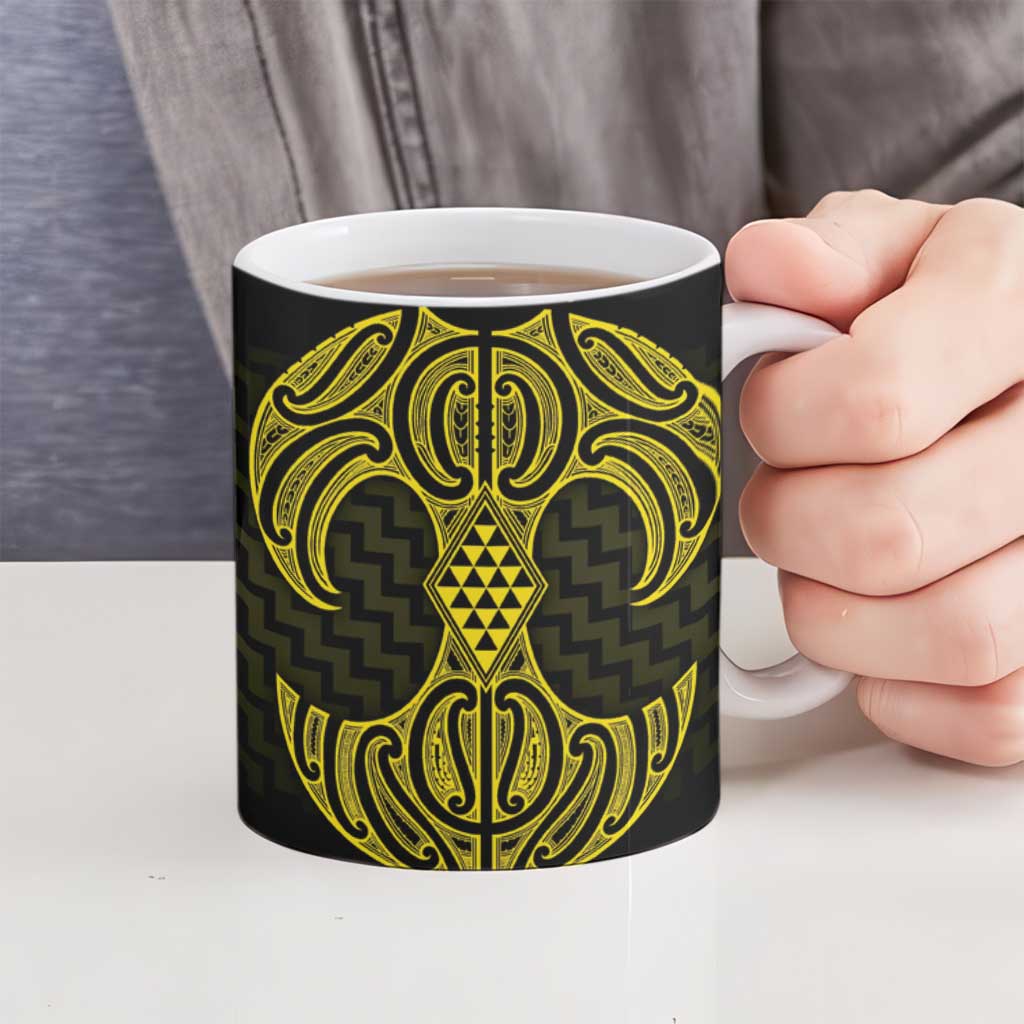 Mahi-dawg Maori Ta Moko Poutama Art Ceramic Mug - Polynesian Pride