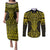 Mahi-dawg Maori Ta Moko Poutama Art Couples Matching Puletasi and Long Sleeve Button Shirt