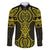 Mahi-dawg Maori Ta Moko Poutama Art Family Matching Off Shoulder Short Dress and Hawaiian Shirt