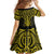 Mahi-dawg Maori Ta Moko Poutama Art Family Matching Short Sleeve Bodycon Dress and Hawaiian Shirt