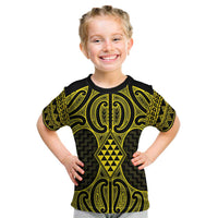 Mahi-dawg Maori Ta Moko Poutama Art Kid T Shirt