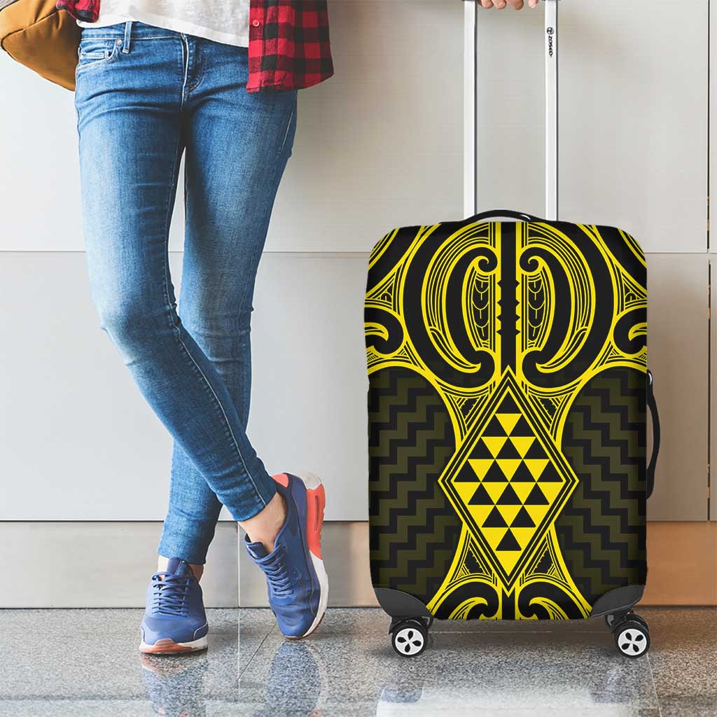 Mahi-dawg Maori Ta Moko Poutama Art Luggage Cover LT9 - Polynesian Pride