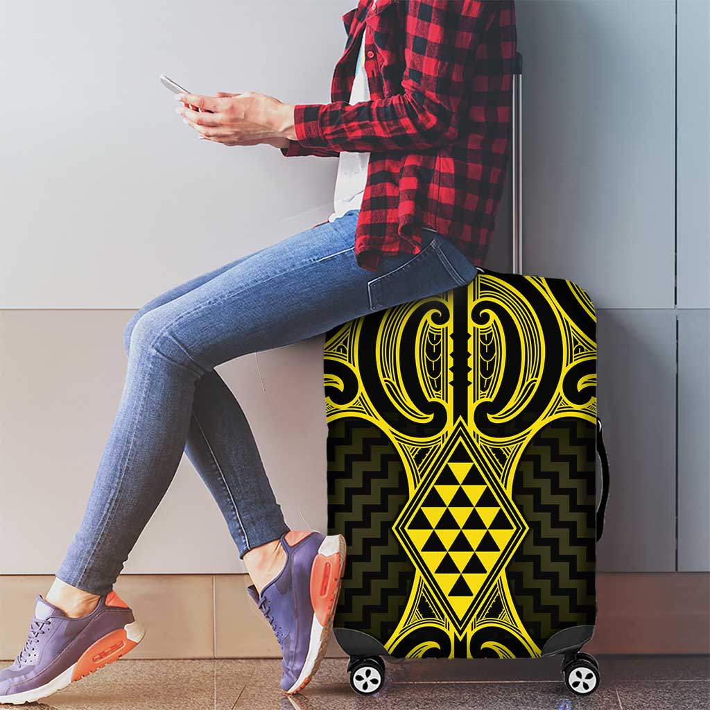 Mahi-dawg Maori Ta Moko Poutama Art Luggage Cover LT9 - Polynesian Pride