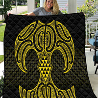 Mahi-dawg Maori Ta Moko Poutama Art Quilt