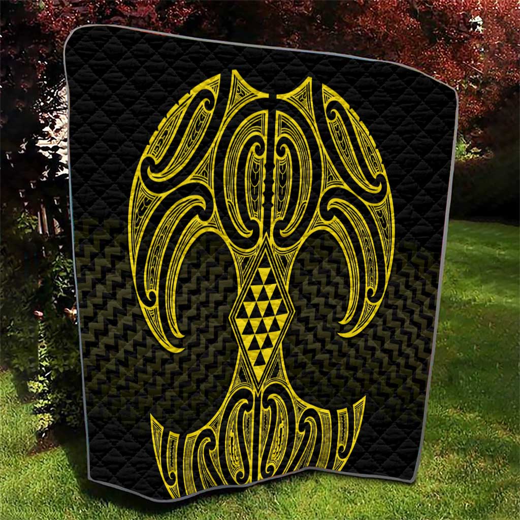 Mahi-dawg Maori Ta Moko Poutama Art Quilt