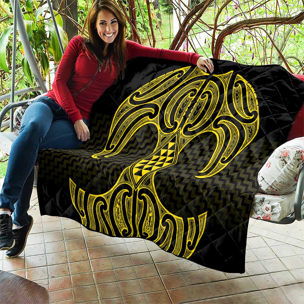 Mahi-dawg Maori Ta Moko Poutama Art Quilt