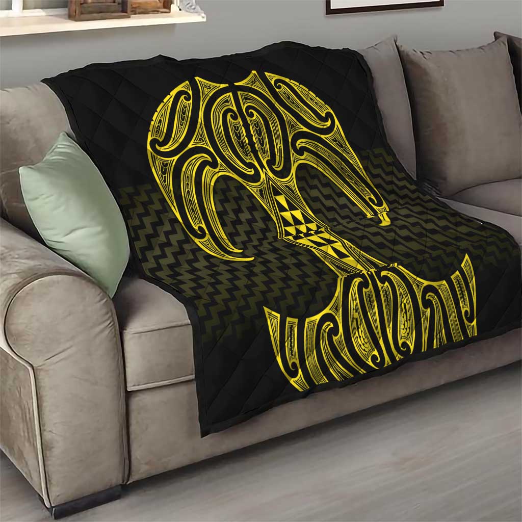 Mahi-dawg Maori Ta Moko Poutama Art Quilt