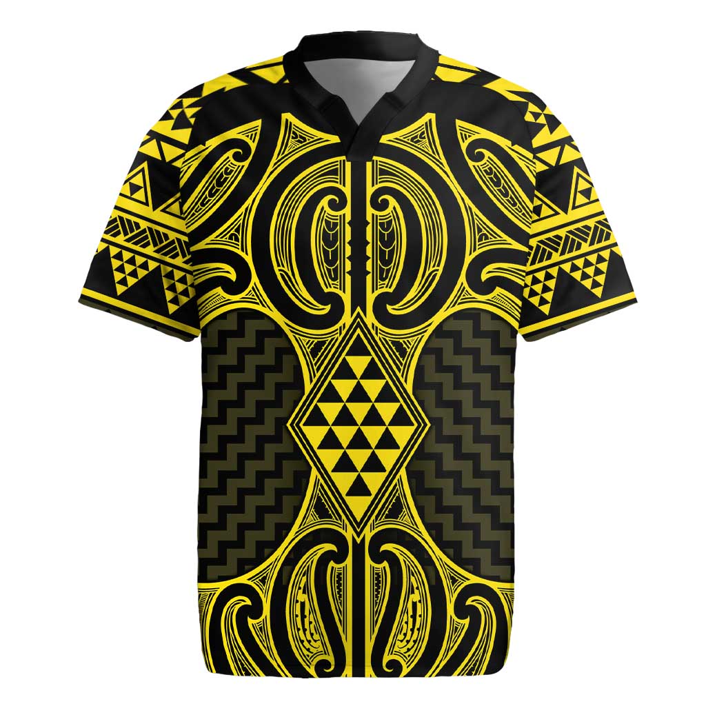 Mahi-dawg Maori Ta Moko Poutama Art Rugby Jersey