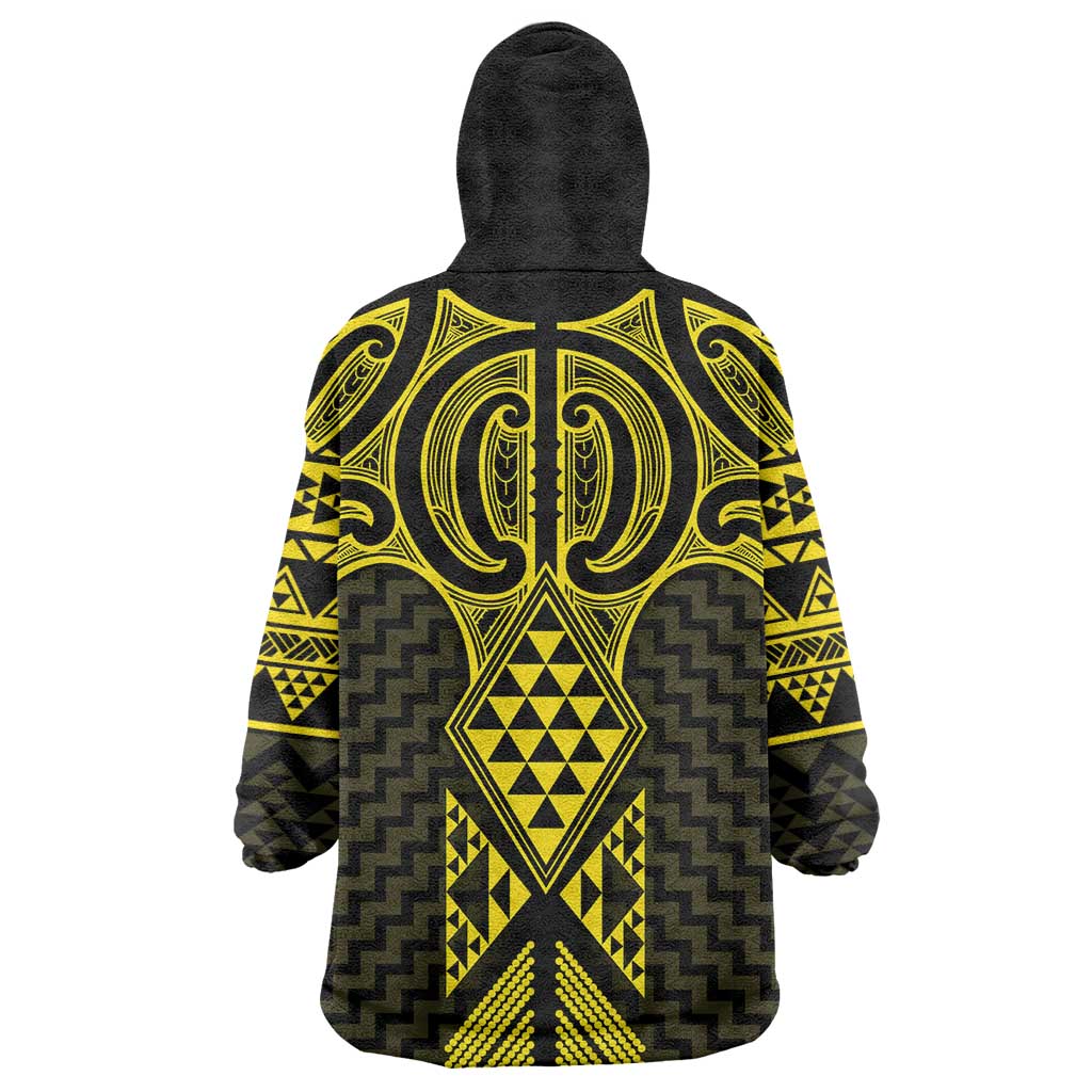 Mahi-dawg Maori Ta Moko Poutama Art Wearable Blanket Hoodie