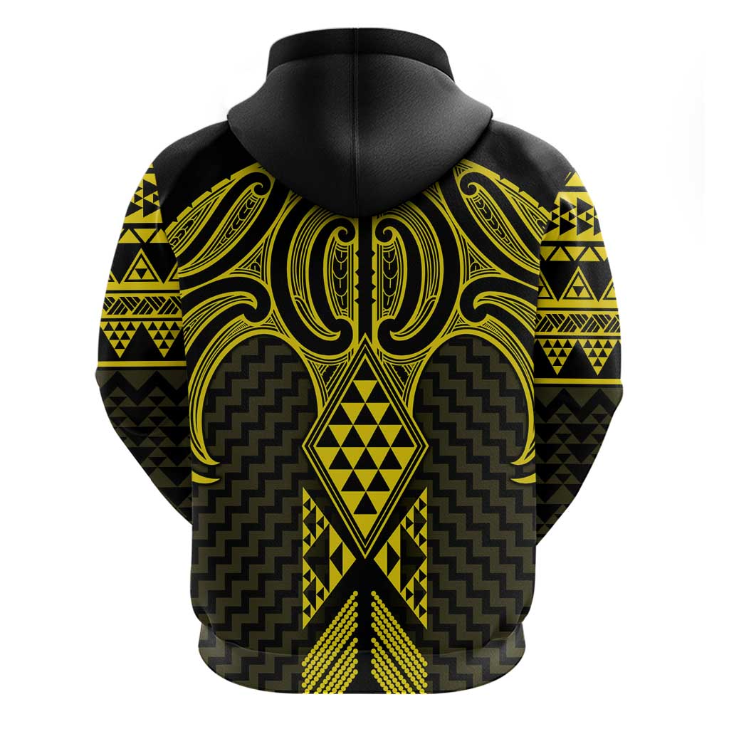 Mahi-dawg Maori Ta Moko Poutama Art Zip Hoodie