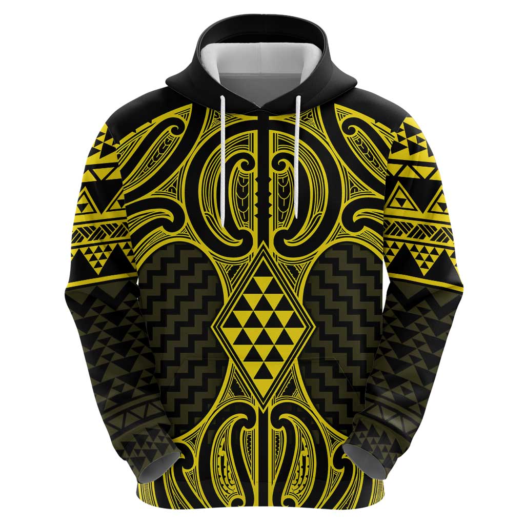 Mahi-dawg Maori Ta Moko Poutama Art Zip Hoodie