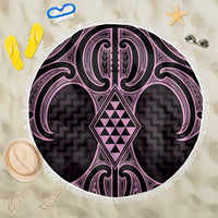 Mawhero Maori Ta Moko Poutama Art Beach Blanket